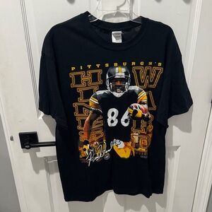 Pittsburgh Steelers Hines Ward Signed 2006 Football Graphic T-Shirt